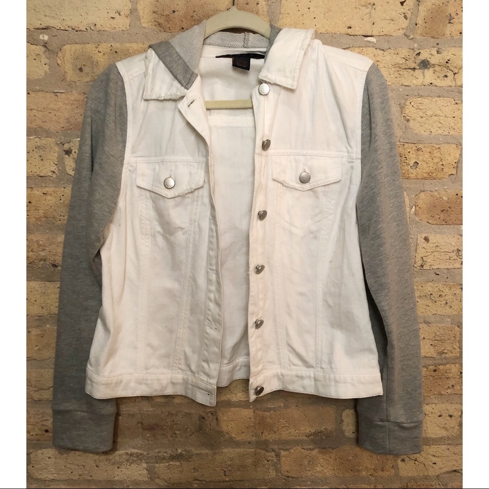 White & Gray Jean Jacket